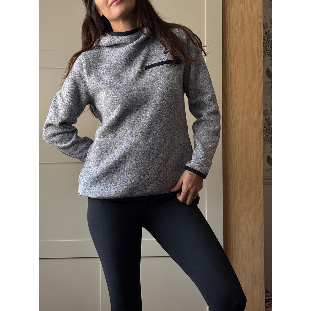 Nike Sportswear Tech Fleece Knit Hoodie Grey/blue Heather Pullover Small